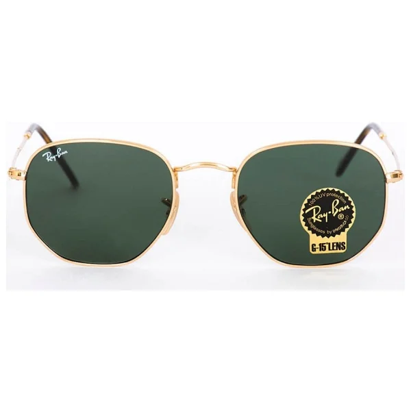 Ray-Ban Hexagonal 3548 001/51 Gold-Light Brown Güneş Gözlüğü - Görsel 3