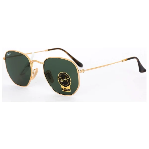 Ray-Ban Hexagonal 3548 001/51 Gold-Light Brown Güneş Gözlüğü - Görsel 4