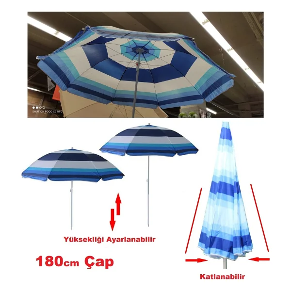 Depolife 180 cm Plaj Şemsiyesi - Görsel 2