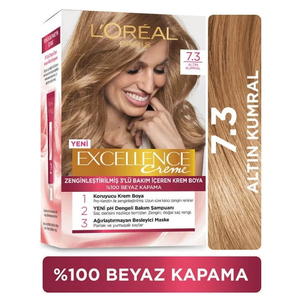 L'oreal Paris Excellence Creme 7.3 Altın Kumral Saç Boyası - Görsel 2