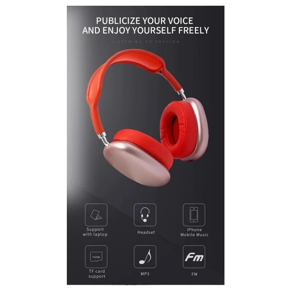 Torima P9 Kablosuz Kulak Üstü Bluetooth Kulaklık Gri - Görsel 2