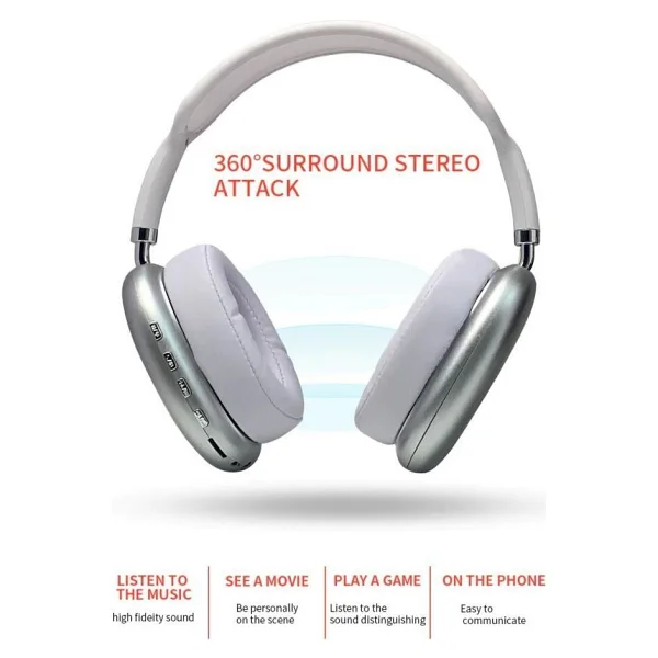 Torima P9 Kablosuz Kulak Üstü Bluetooth Kulaklık Mavi - Görsel 3