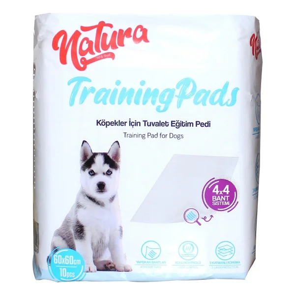 Natura Pet Kaydırmaz Bantlı 60x60 Cm 10'lu Köpek Eğitim Çiş Pedi - Görsel 2