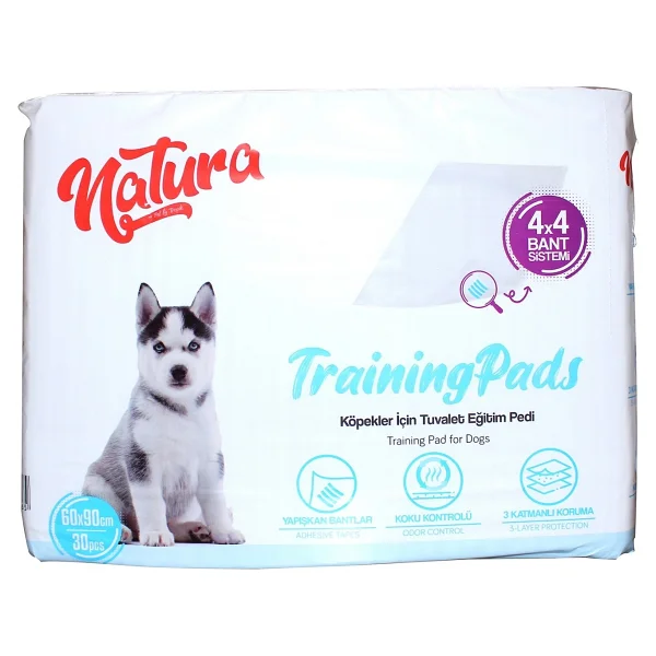 Natura Pet Kaydırmaz Bantlı 60x90 Cm 30'lu Köpek Eğitim Çiş Pedi - Görsel 2