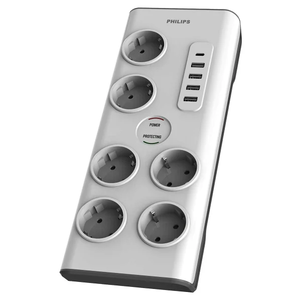 Philips Spn7060wa/62 Anahtarlı Usb'li 2 M 6'lı Akım Korumalı Priz - Görsel 8