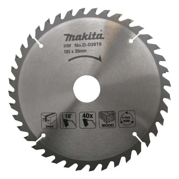 MAKITA D-03919 Ahşap Daire Testere 185mm 40 Diş - Görsel 2