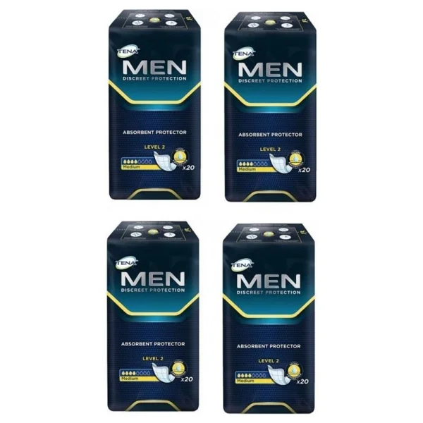 Tena Level 2 Orta Boy 4 Damla 20'li 4 Paket Erkek Mesane Pedi - Görsel 2