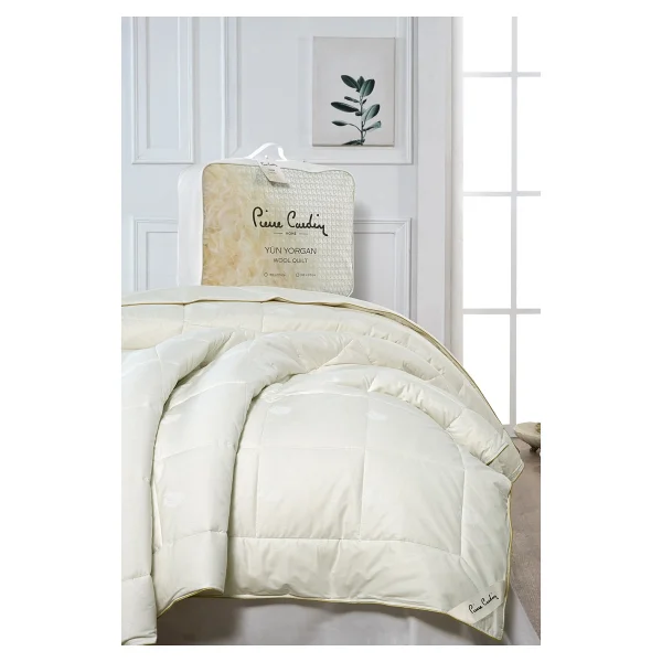 Pierre Cardin Çift Kişilik Yün Yorgan - 195 X 215 Cm - Ekru - Görsel 2