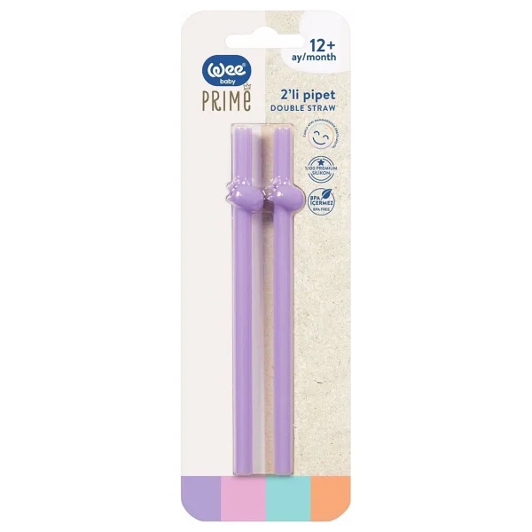 Wee Baby 929 Prime Silikon 2'li Pipet Mor - Görsel 2