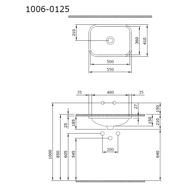 Bocchi Scala 1006-006-0125 55 Cm Mat Gri Tezgah Altı Lavabo - Görsel 2