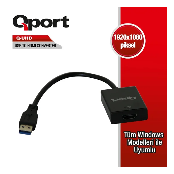 Qport Q-UHD USB 3.0 To Hdmı Dönüştürücü - Görsel 4