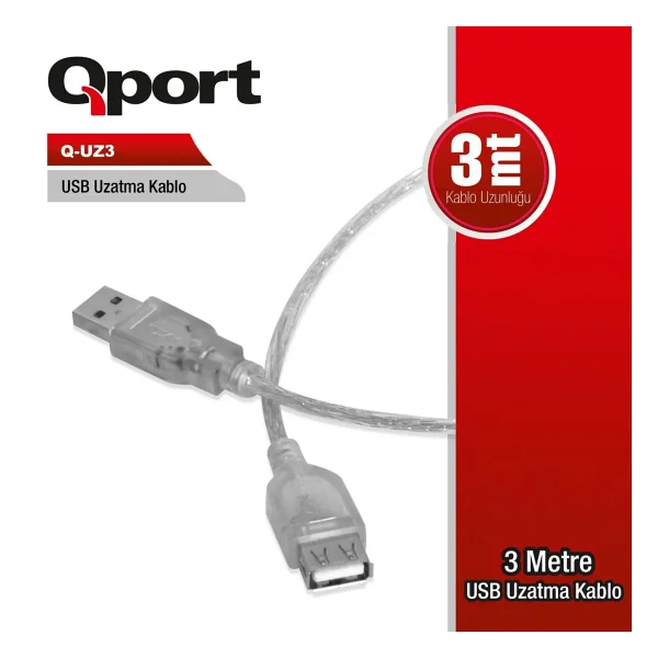 Qport Q-Uz3 3 M USB 2.0 Uzatma Kablosu - Görsel 4