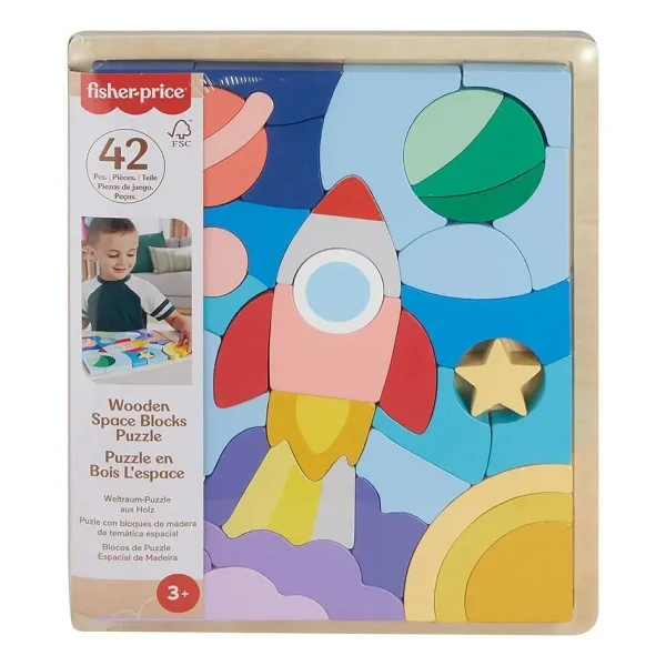 Fisher Price Ahşap Uzay Yapboz Hxy42 - Görsel 3