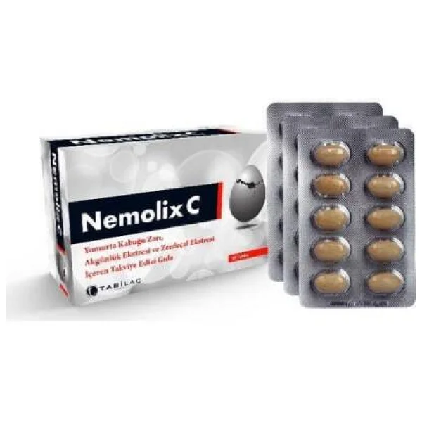 Nemolix C Yumurta Kabuğu Zarı 30 Tablet - Görsel 2