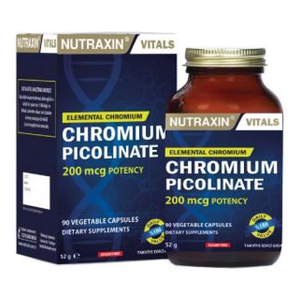 Nutraxin Chromium Picolinate 200 mcg 90 Kapsül - Görsel 7