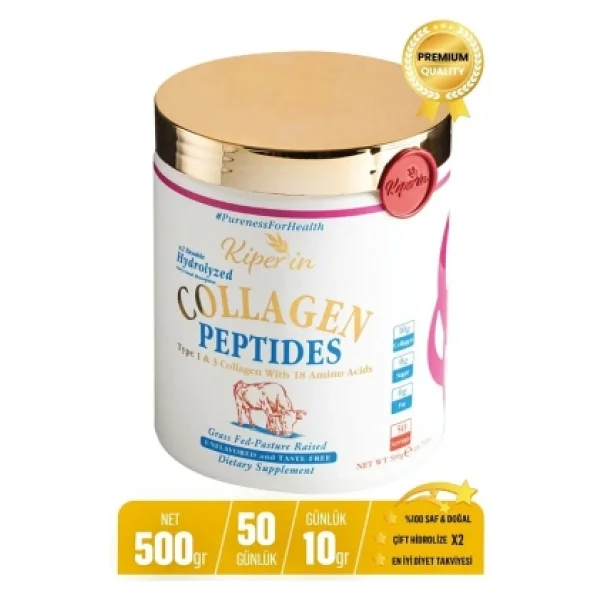Kiperin Collagen Peptides 50 Günlük 500 Gr Toz - Görsel 4