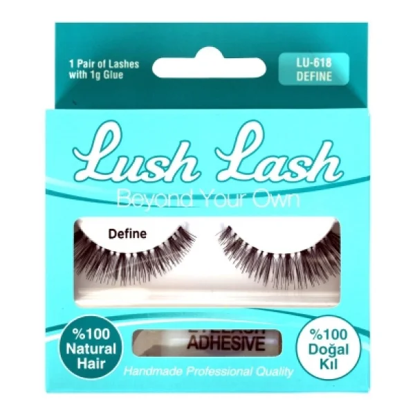 Lush Lash Lu-618 %100 Doğal Kıl Define Takma Kirpik - Görsel 5