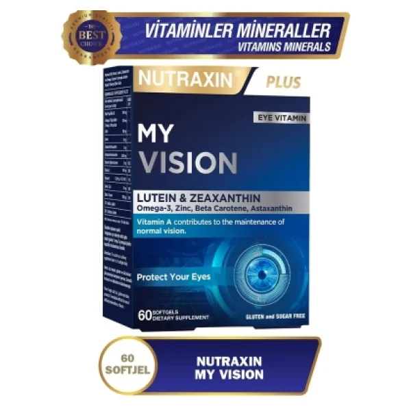 Nutraxin Plus My Vision Göz Vitamini Lutein Zeaksantin 60 Kapsül - Görsel 2