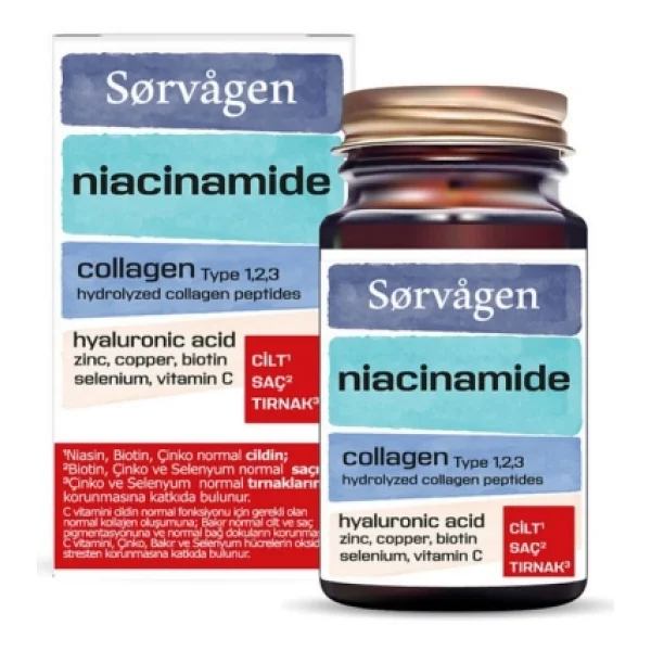 Sorvagen Niacinamide Collagen Hyaluronic Acid 60 Tablet - Görsel 6