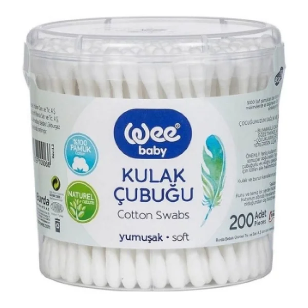 Wee Baby 200'lü Pamuklu Bebek Kulak Çubuğu - Görsel 2