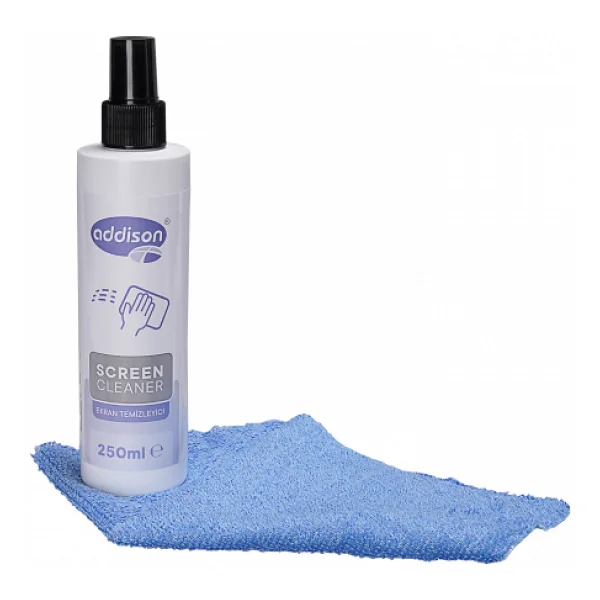 Addıson 300871, Ekran Temizleyici Sprey 250ml. Microfiber Bez İle Birlikte - Görsel 9