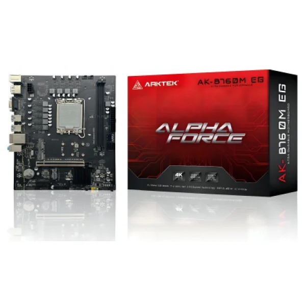 Arktek Alpha Force Ak-B760m Eg Intel Lga1700 DDR5 Micro Atx Anakart - Görsel 3