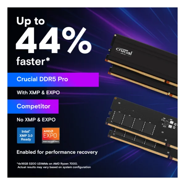 Crucial Pro 16 GB 6400 MHz Cl38 Cp16g64c38u5b DDR5 RAM - Görsel 4