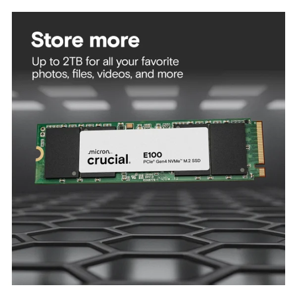 Crucial E100 Ct480e100ssd8 Pcı-Express 4.0 480 GB M.2 SSD - Görsel 5