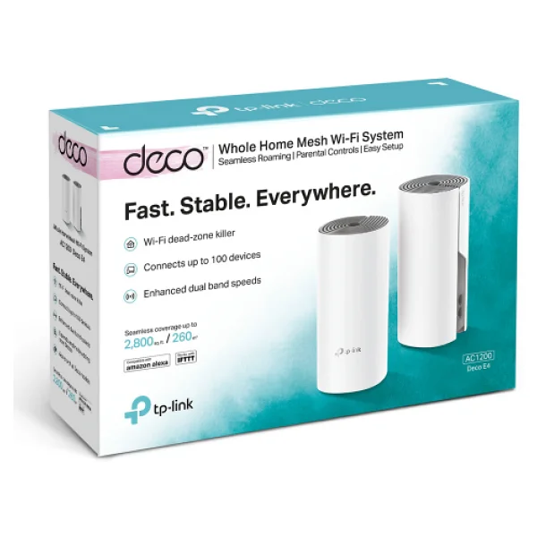 Tp-Link Deco E4 1200 Mbps 2'li Router - Görsel 4