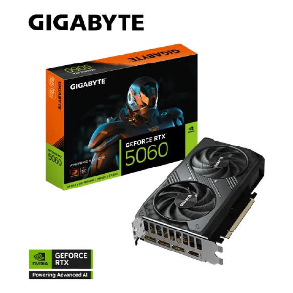 Gigabyte RTX 5060 Windforce Max Oc 8g Gv-N5060wf2max Oc-8gd 128 Bit Gddr7 8 GB Ekran Kartı - Görsel 2