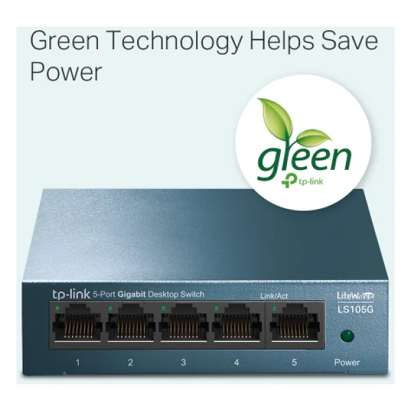 Tp-Link Ls105g 5 Port 10/100/1000 Mbps Gigabit Switch - Görsel 3