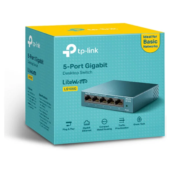 Tp-Link Ls105g 5 Port 10/100/1000 Mbps Gigabit Switch - Görsel 6