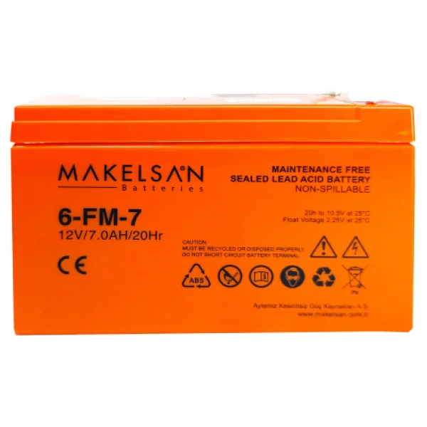 Makelsan 12v 7ah, Bakımsız, Kuru Akü. Ups İçin Uygundur. - Görsel 3