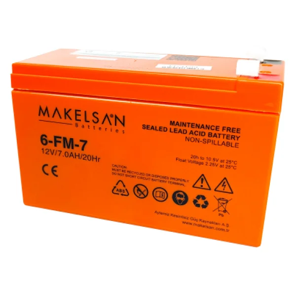 Makelsan 12v 7ah, Bakımsız, Kuru Akü. Ups İçin Uygundur. - Görsel 4