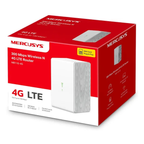 Mercusys Mb110-4g 300 Mbps 4g Lte Mobil Modem - Görsel 8