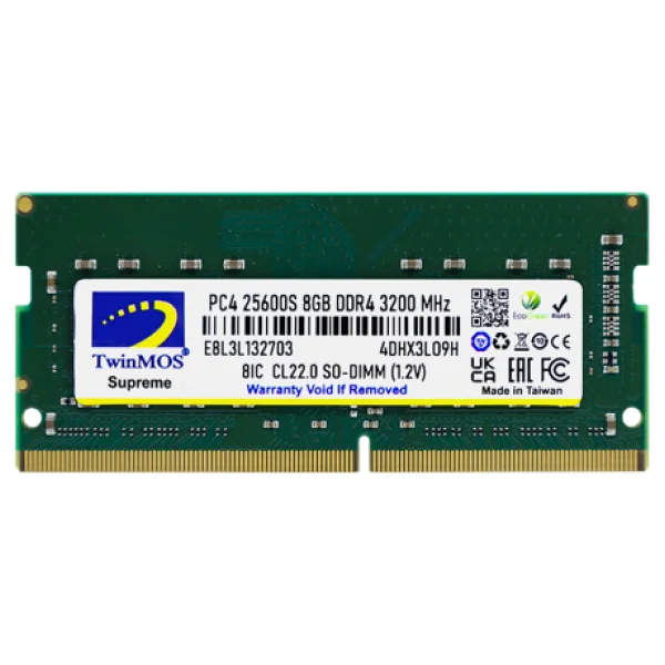 Twinmos 8 GB 3200 MHz DDR4 Cl19 Sodımm Mdd48gb3200n RAM - Görsel 3