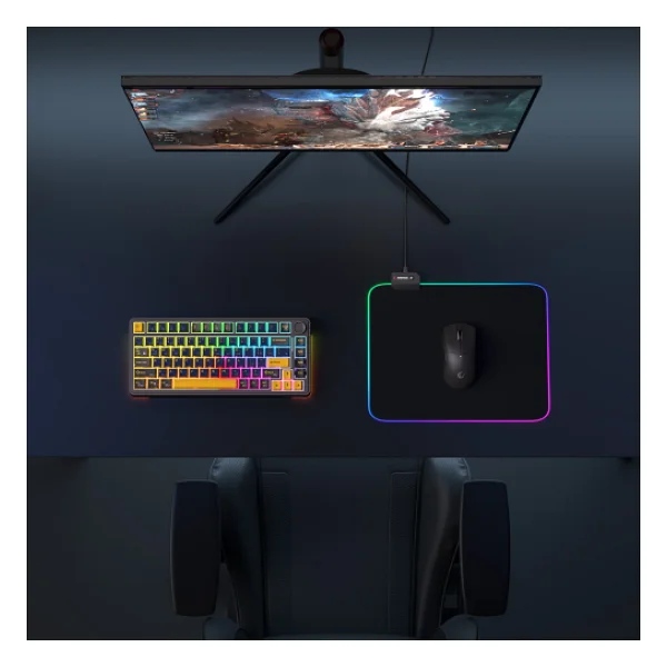 Rampage Pulsar Mp-21 Siyah RGB Mouse Pad - Görsel 4