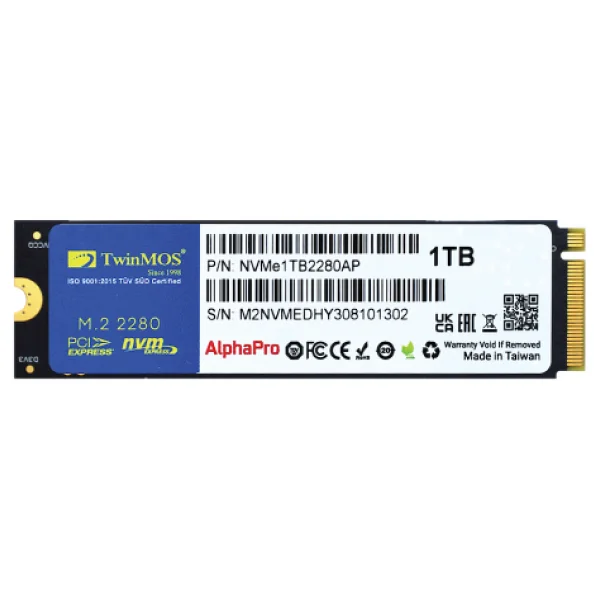 Twinmos 1TB 3600/3250Mb/s M2 PCIe GEN3 Nvme SSD NVMe1TB2280AP 3D-Nand - Görsel 7