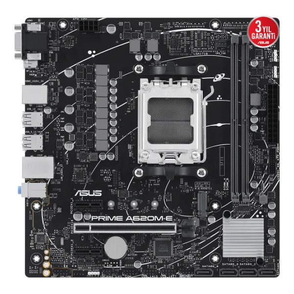 Asus Prime A620m-E Csm AMD Am5 DDR5 Micro Atx Anakart - Görsel 2