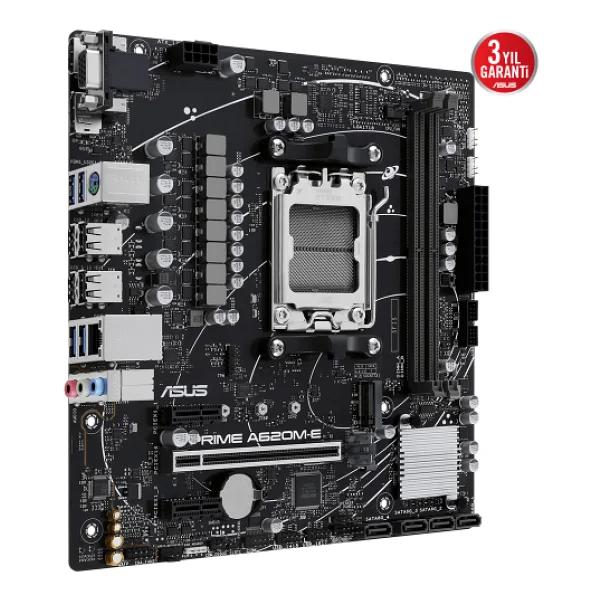 Asus Prime A620m-E Csm AMD Am5 DDR5 Micro Atx Anakart - Görsel 3