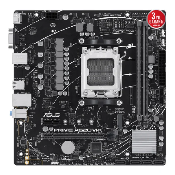 Asus Prime A620m-K AMD Am5 DDR5 Micro Atx Anakart - Görsel 2