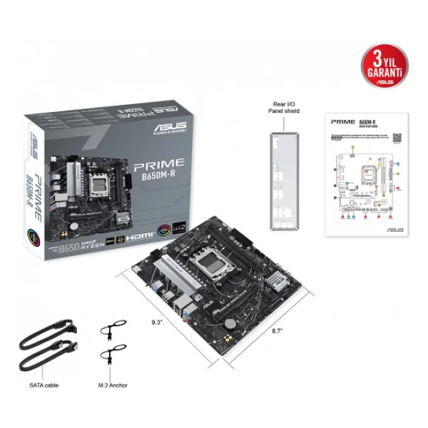 Asus Prime B650m-R AMD Am5 DDR5 Micro Atx Anakart - Görsel 6