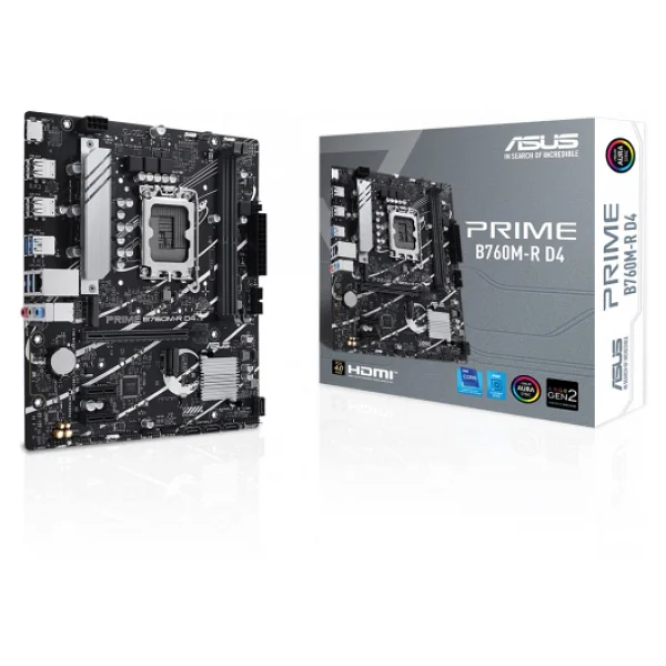 Asus Prime B760M-R D4 2xDDR4 HDMI 2xM.2 2.5Gbit Lan 1700P Anakart - Görsel 3