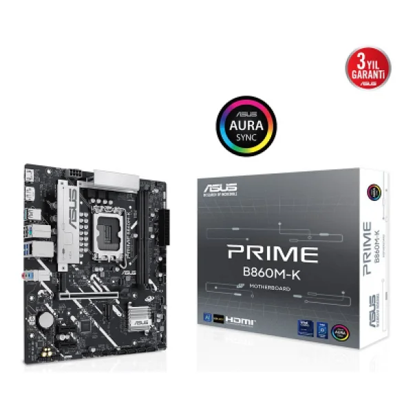 Asus Prime B860m-K Intel Lga1851 DDR5 Micro Atx Anakart - Görsel 2