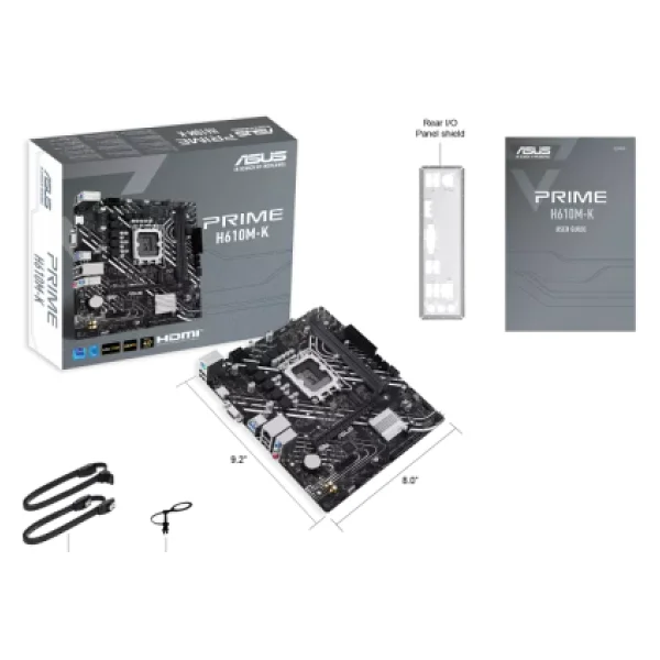 Asus Prime H610M-K 2xDDR5 VGA/HDMI 1xM.2 1xGLAN 1700P Anakart - Görsel 5
