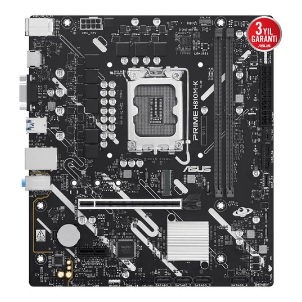 Asus Prime H810m-K Intel Lga1851 DDR5 Micro Atx Anakart - Görsel 2