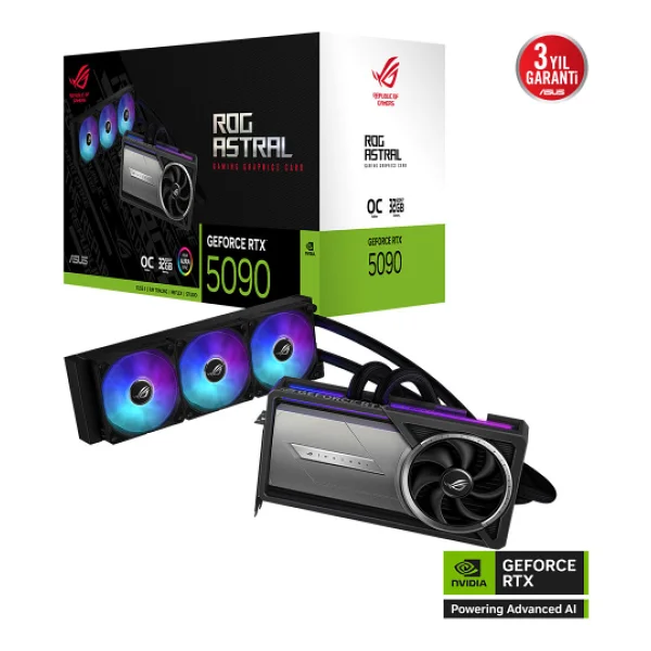 Asus RTX 5090 Rog Astral Lc Oc Edition Rog-Astral-Lc-Rtx5090-O32g-Gamıng 512 Bit Gddr7 32 GB Ekran Kartı - Görsel 4
