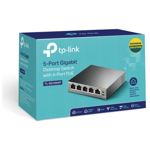 Tp-Link Tl-Sg1005p 5 Port 10/100/1000 Mbps Gigabit Switch - Görsel 3