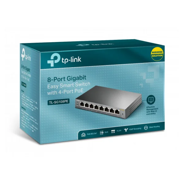 TP-LINK Omada TL-SG108PE 8 Port Gbit EasySmart - Görsel 6