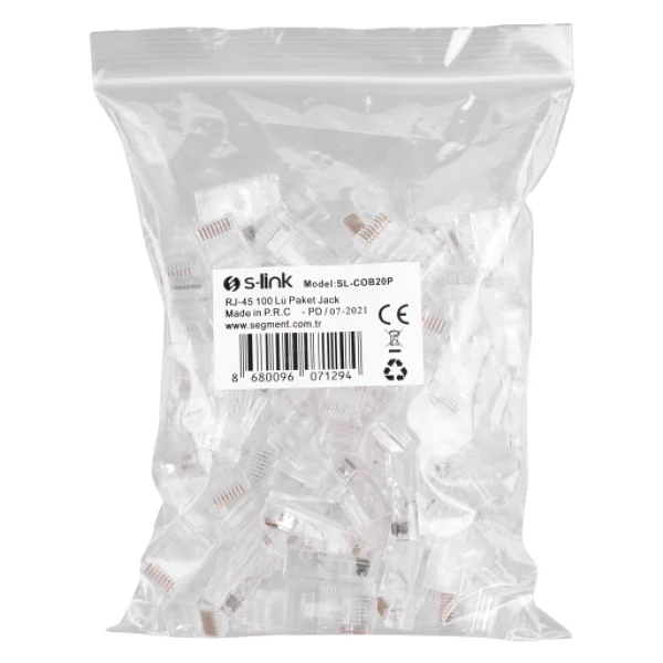 S-Link Sl-Cob20p 100'lü Rj45 Konnektör - Görsel 5